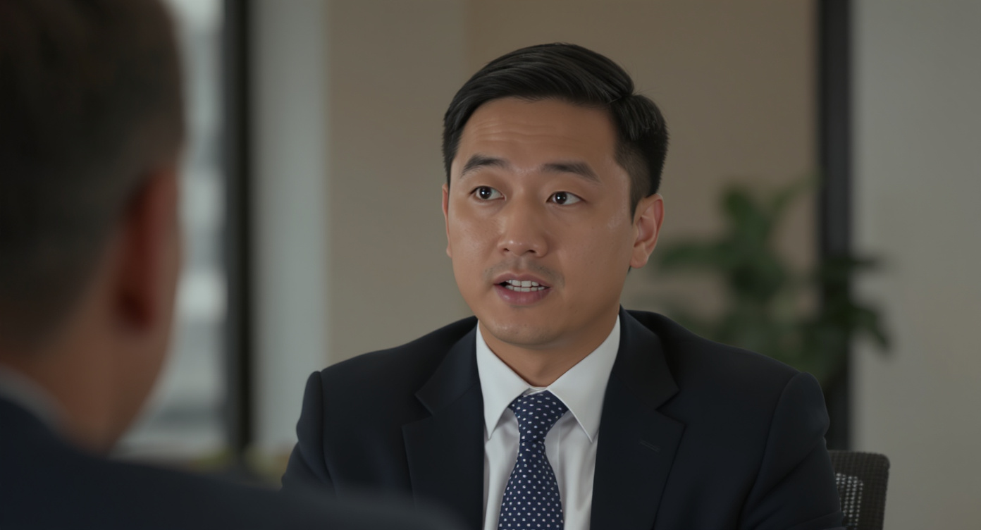 Professional sharing a personal story that reveals character in a job interview