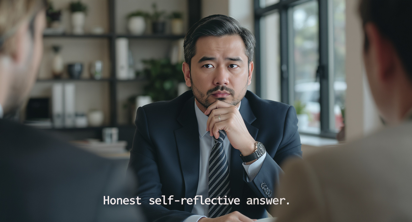 Candidate making a confident hiring case in a job interview